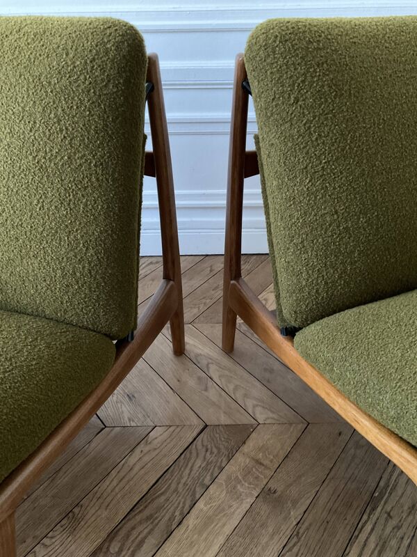 Paire de fauteuils 790 de Joseph-André Motte, Steiner, 1960