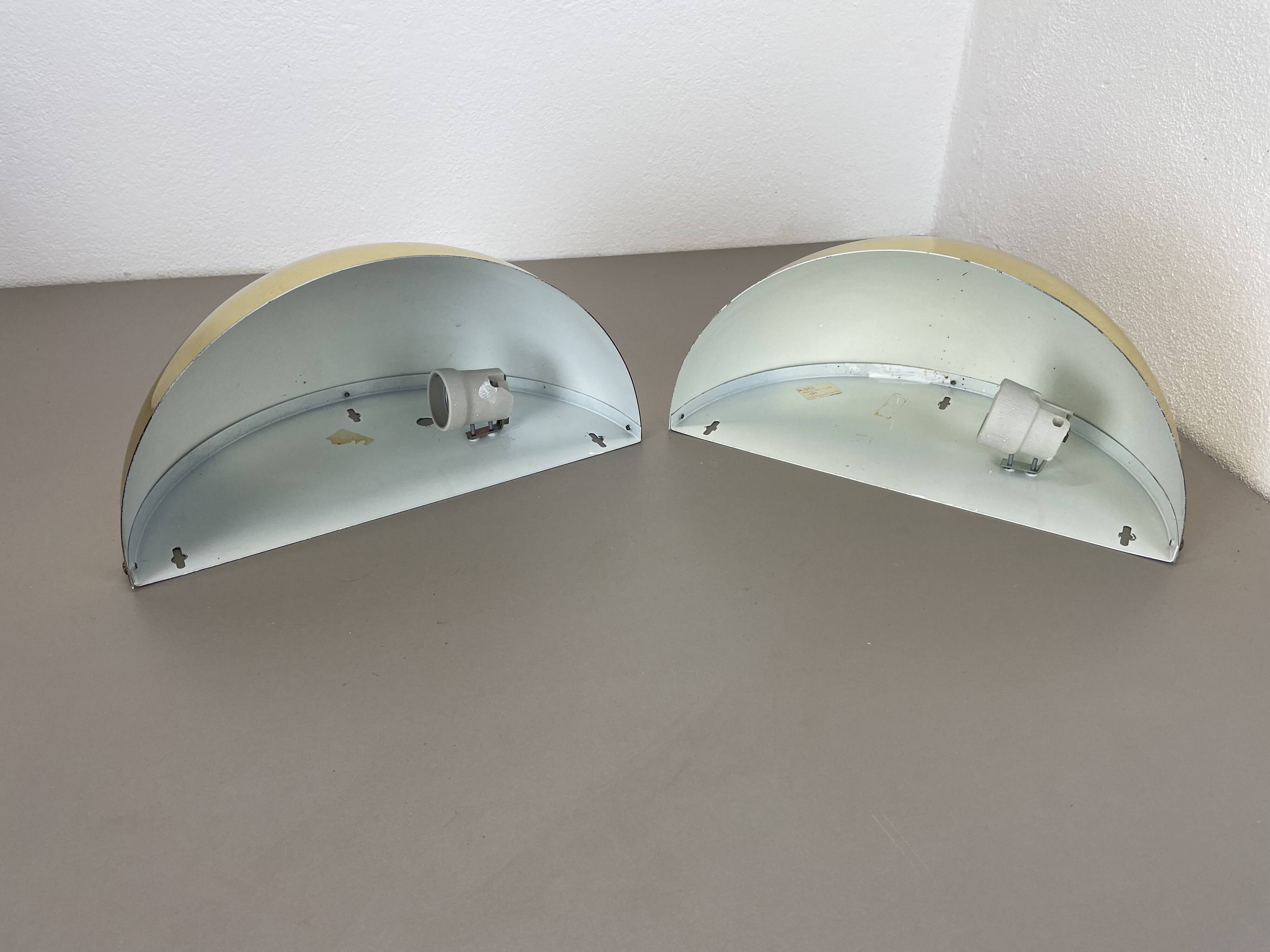 Set of 2 Brass Sciolari Style Wall Light Sconces Bankamp Leuchten, Germany, 1980