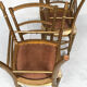 Series of four chairs Napoleon III, gilded wood