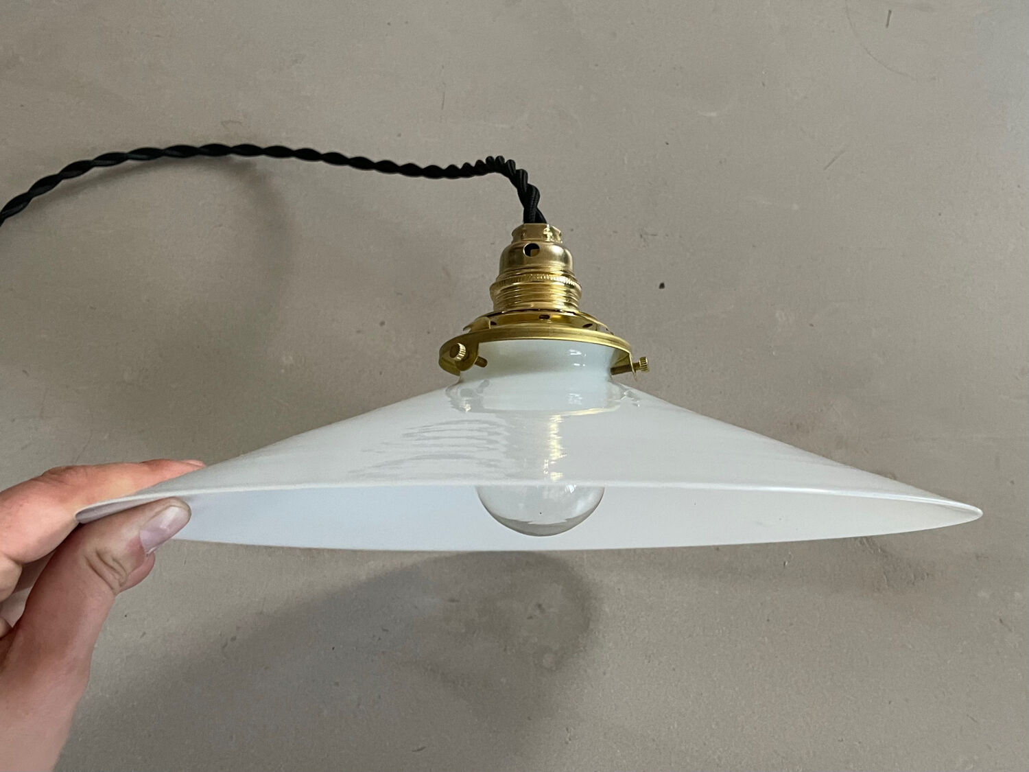Old opaline pendant light