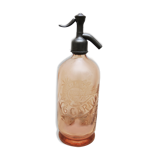 Former Pink Glass Siphon G GARNIER ROUEN