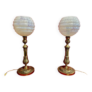 lampes XIX ème, bronze