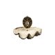Antique French holy water holder with shell, late 1800s