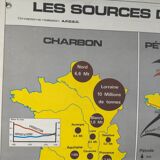 Map Scolaire La France Industrielle / Les Sources d'énergie - Editions MDI