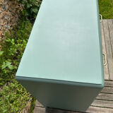 Vintage 1960s cedar green chest of drawers with 4 drawers.