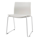 Mid-Century White Chair with Metal Frame and Plastic Seat, Belgium