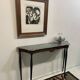 Elegant marble and rosewood console table, Italy, 1950s