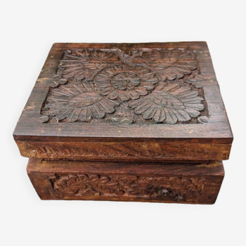 Carved craft box