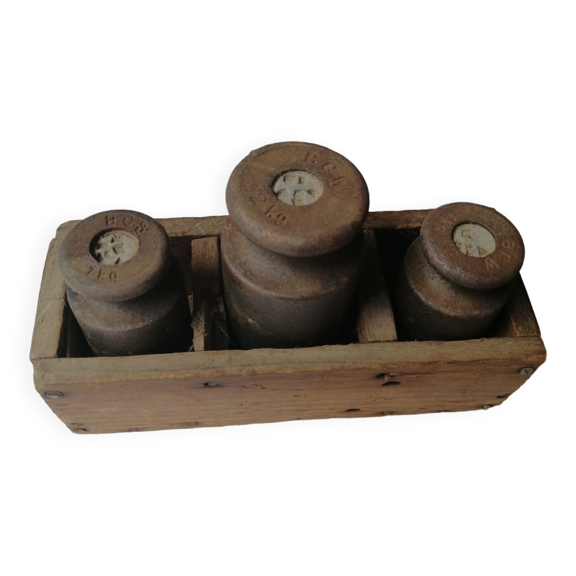 1 bcw cast iron scale weight box