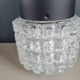 Vintage molded glass globe pendant light