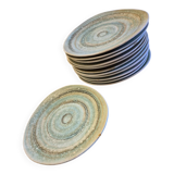 Set of 6 plates from the MOUSSE collection by Niderviller