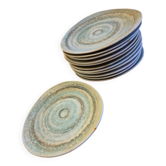 Set of 6 plates from the MOUSSE collection by Niderviller