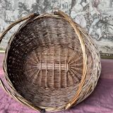 Wicker basket 2 vintage handles