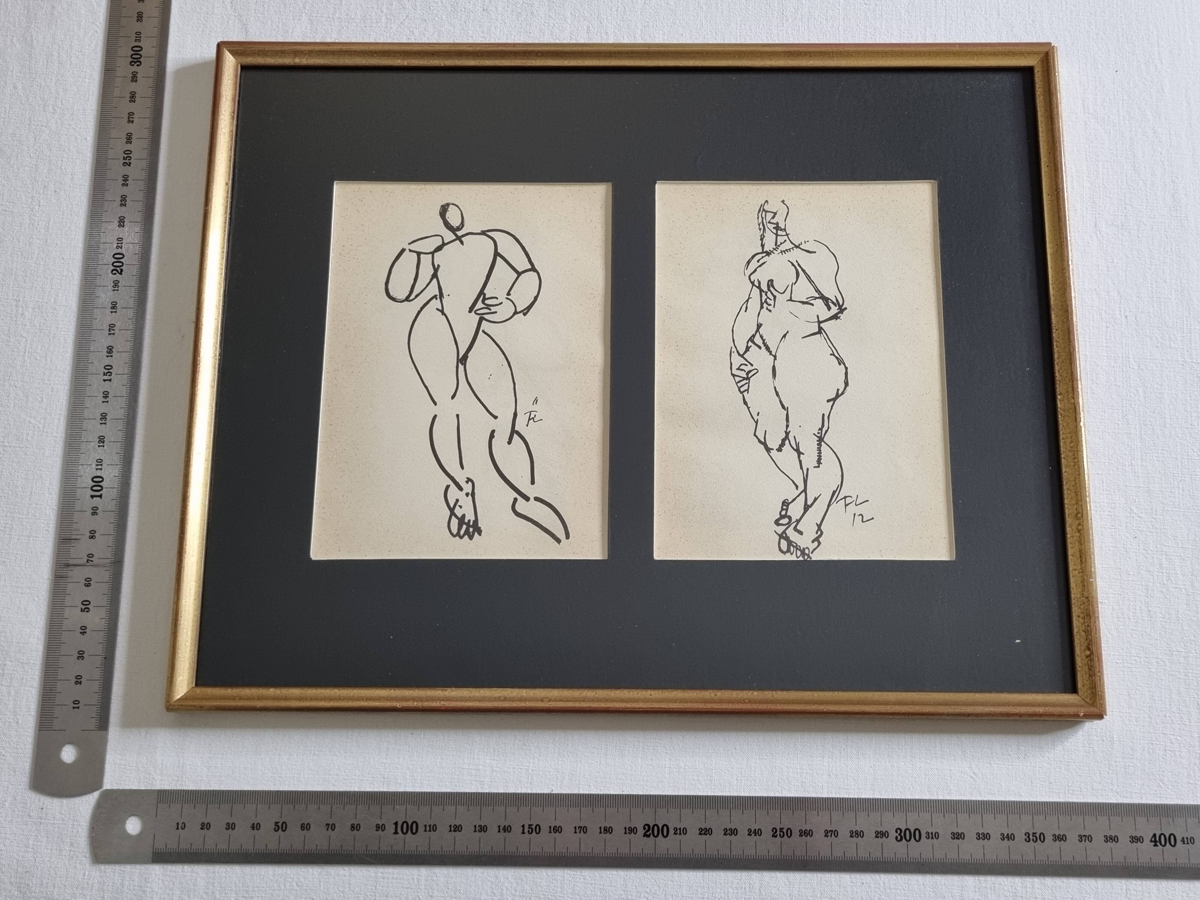 Fernand Léger, Framed typographic reproduction, gilded frame, 39 x 31 cm