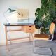 Vintage desk from the 60s-70s, light oak, in superb condition.