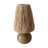 small bedside lamp gres enamelled rafia