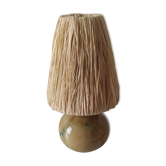 Lampe de chevet gres emaillé rafia