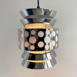 Lampe suspendue chrome space age des années 1970 par massive suspension