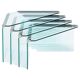 Glass & chrome Nesting Tables by Pierangelo Galotti Radice, Italy, 1970s