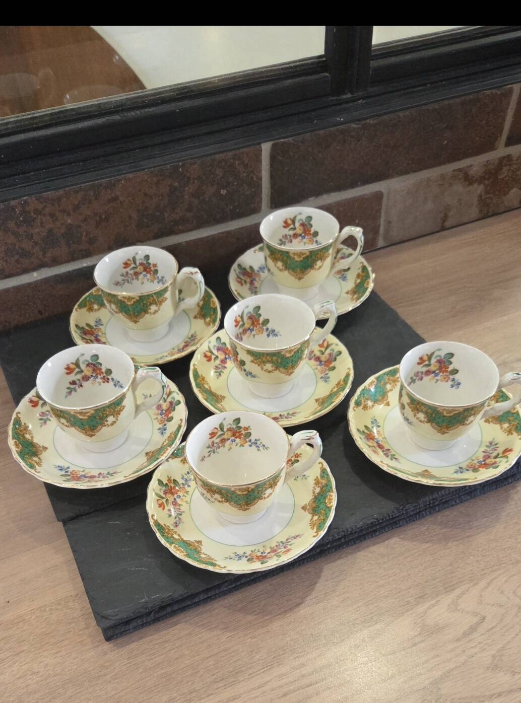 6 cups and 6 saucers w. h. grindley & co.
