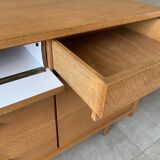 Large vintage 6-drawer chest of drawers from the 50s in oak.