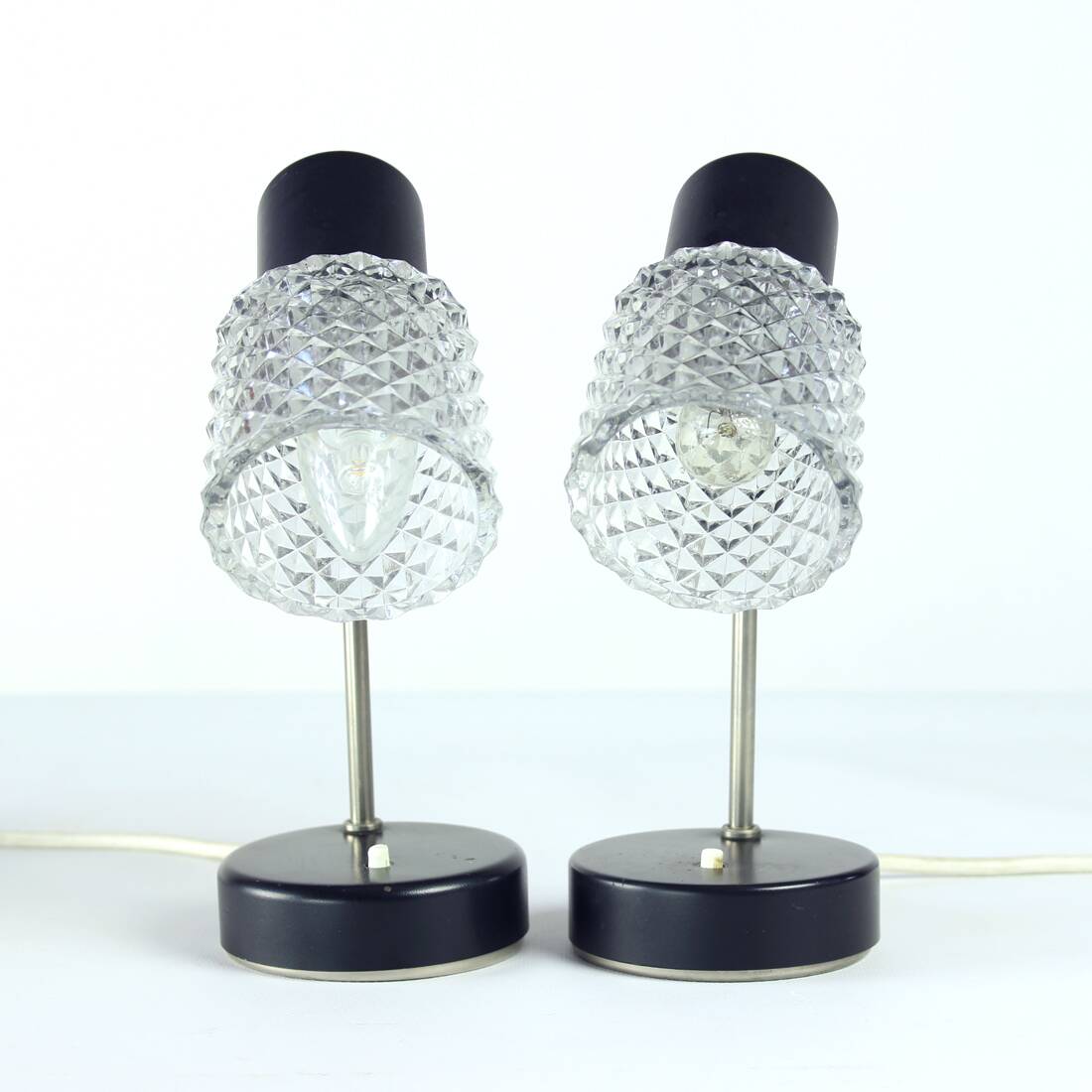 Lot de 2 lampes de table par Lustry, Tchécoslovaquie, années 1960