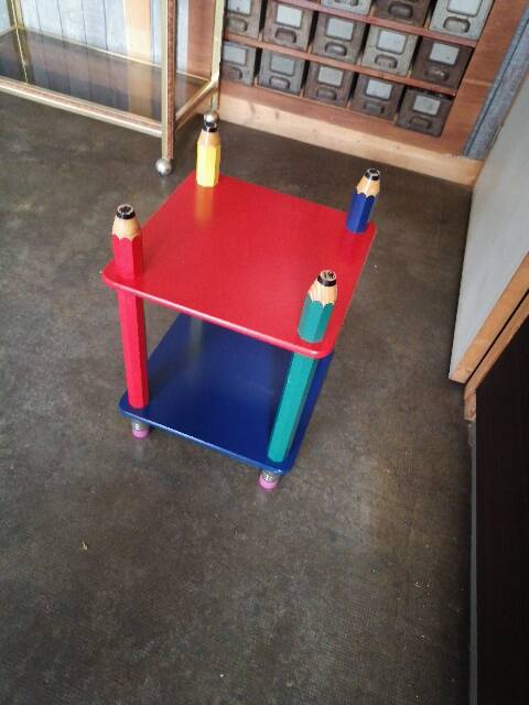 Pierre sala table de nuit d'appoint enfant crayon 1980 90