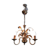 Vintage chandelier in golden metal