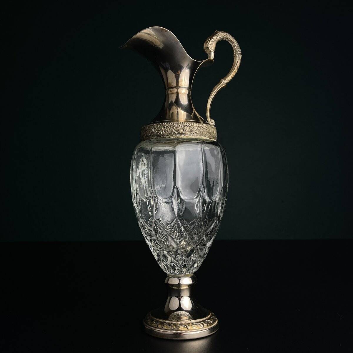 Vintage silver-plated carafe, 1950s.