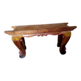 Old console in ethnic exotic wood