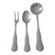 Silver metal service cutlery