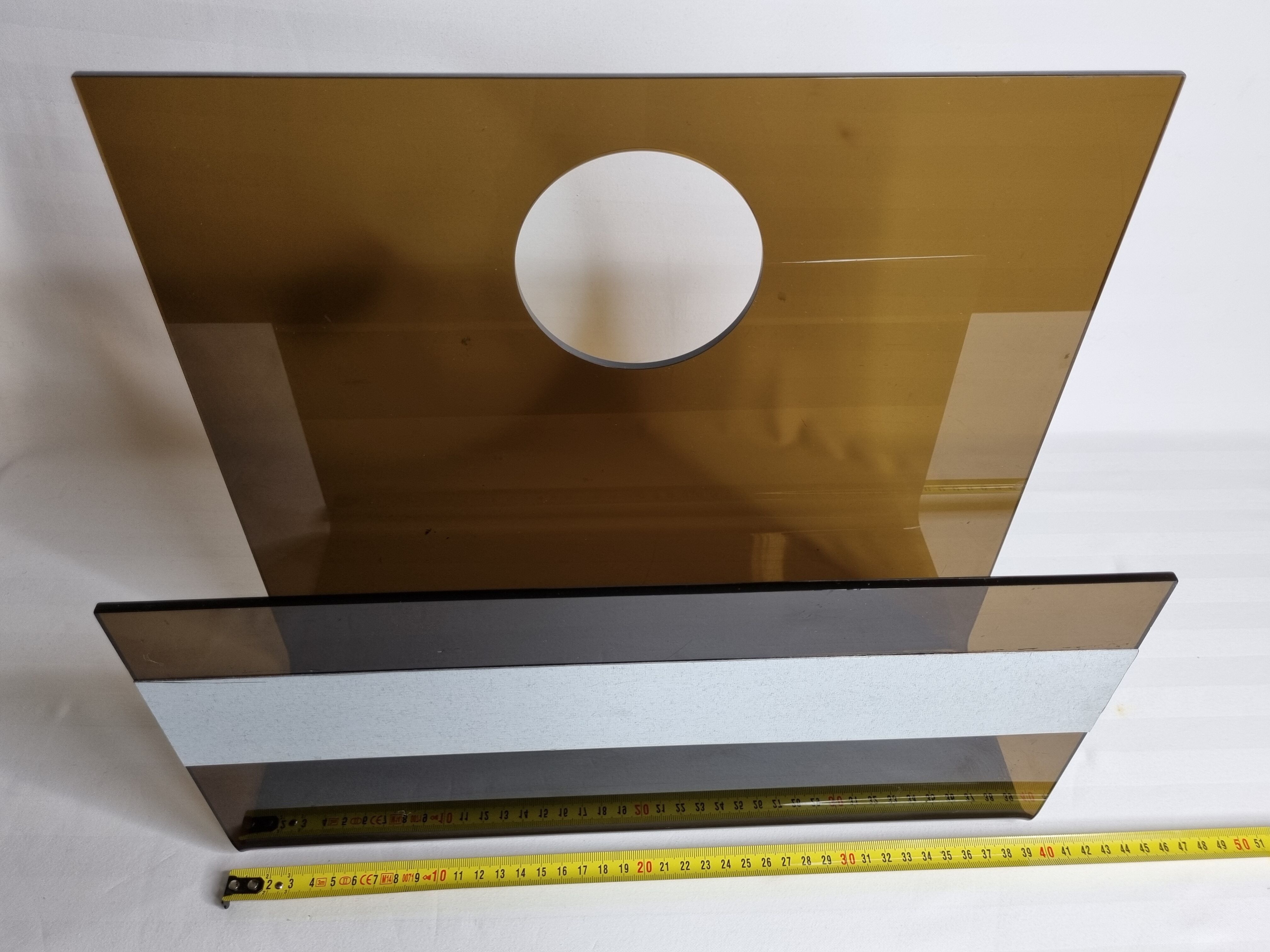 Vintage smoked plexiglass magazine holder 70s