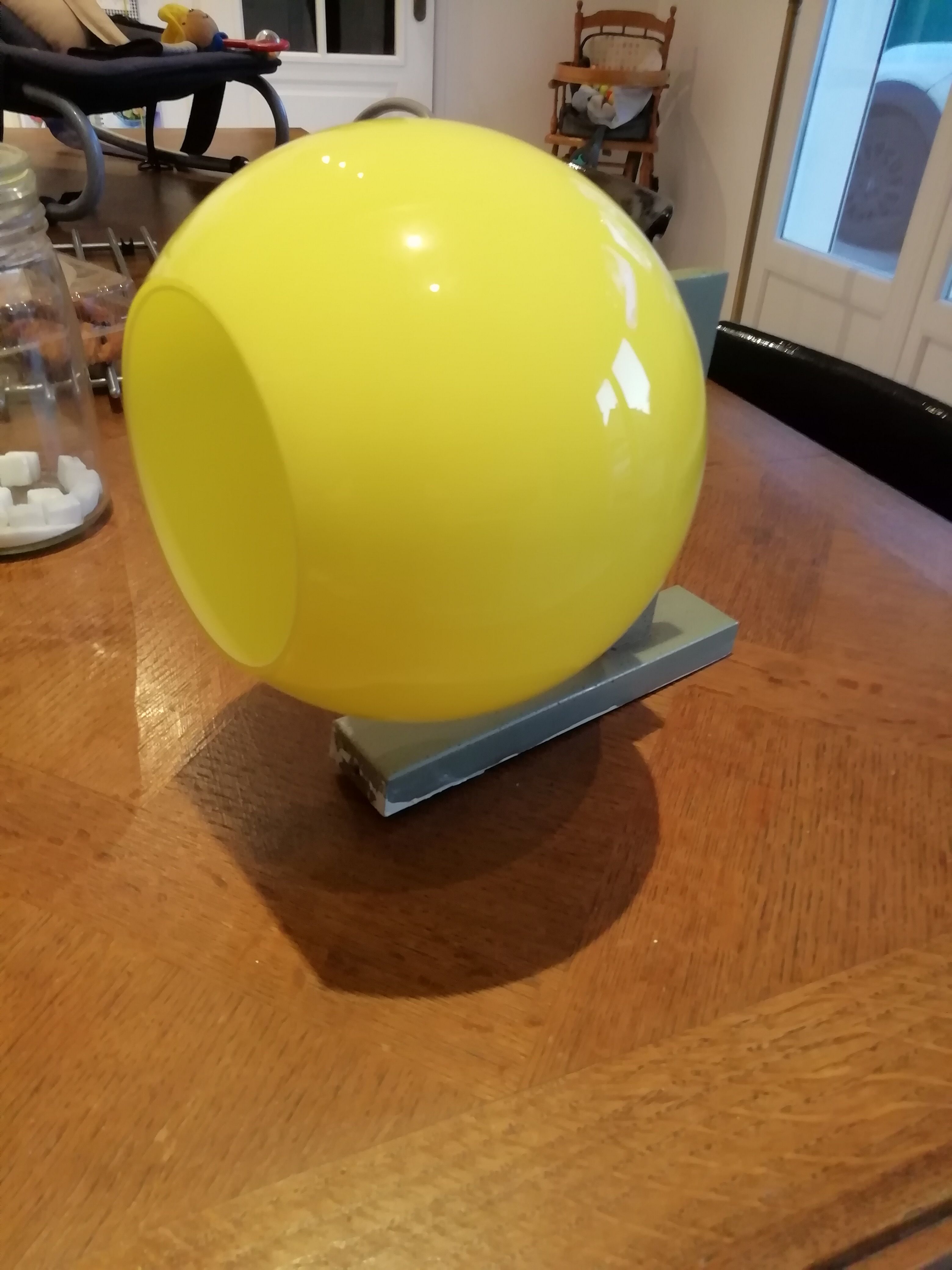 Lita yellow opaline wall sconce 1970