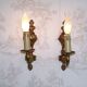 Pair of brass sconces