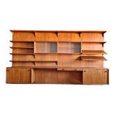 Vintage Teak Wall Unit Nils Jonsson for Troedes Bjärnum