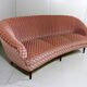 Pink velour rounded sofa 1950’s