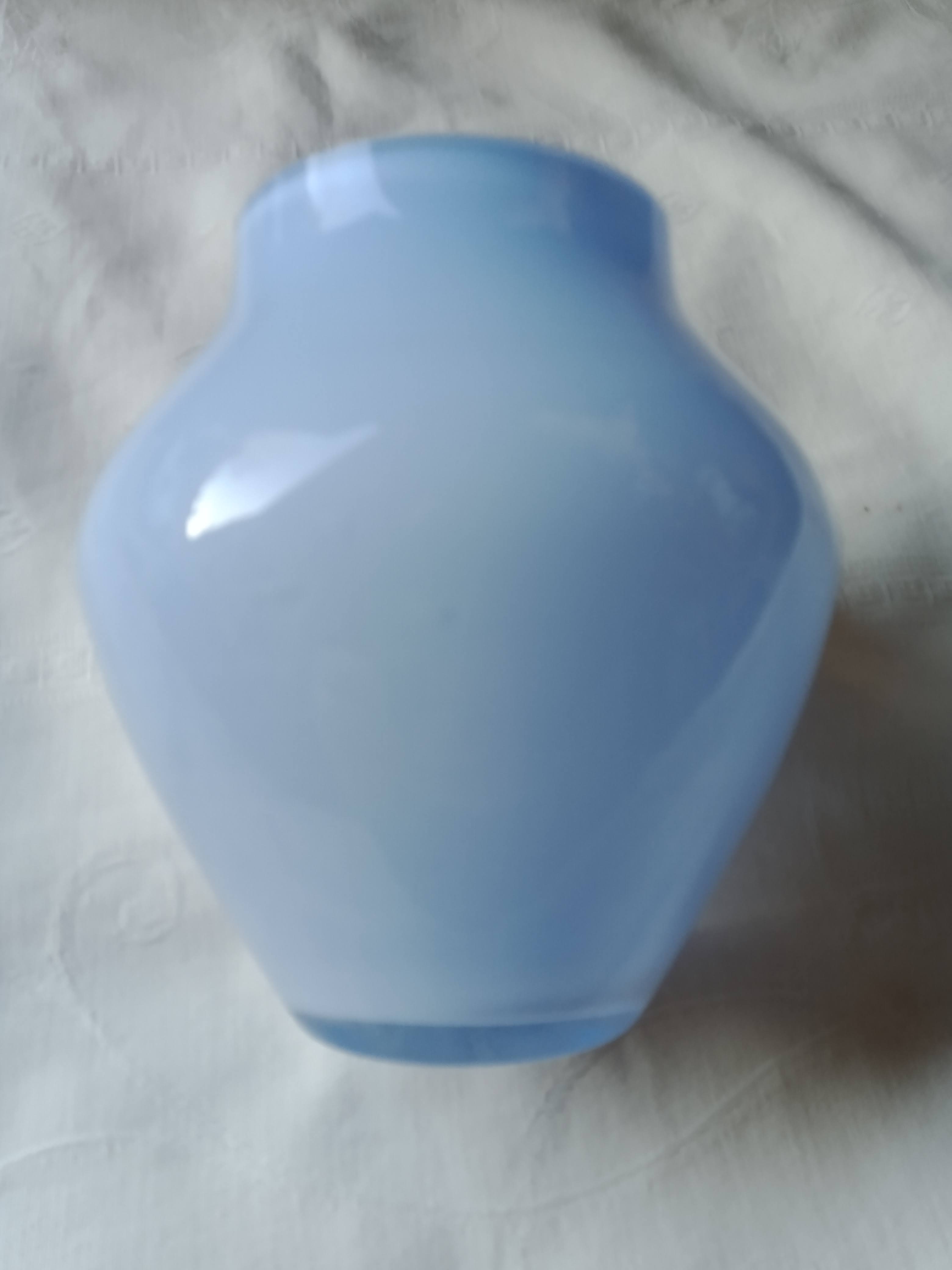 blue opaline vase Villeroy and Bosh