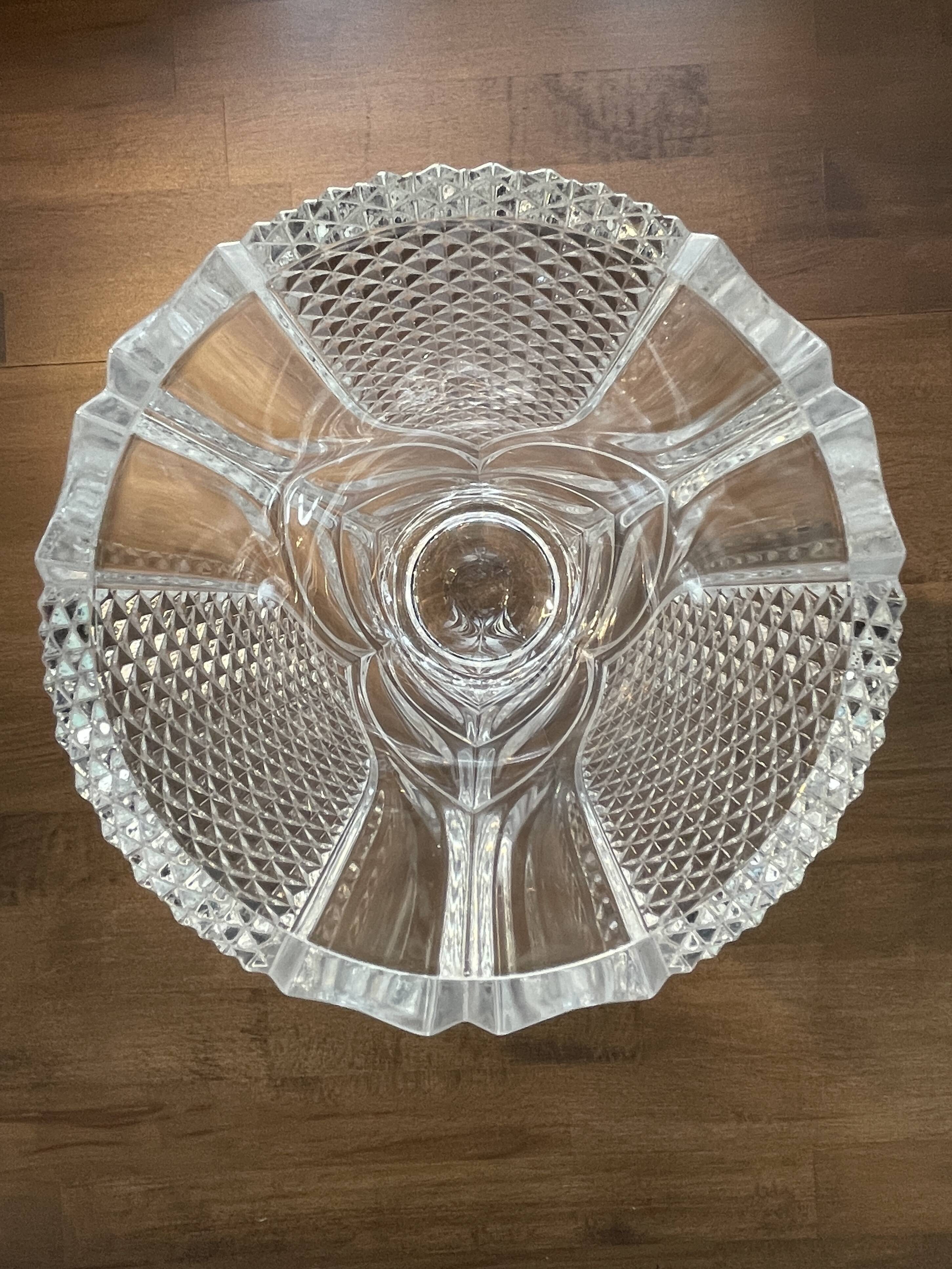 Massive vase Crystal d'Arques-Durand, series "Royale" (1950, France)