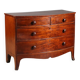 Antique mahogany chest of drawers with 4 drawers, Italy, 19th century.