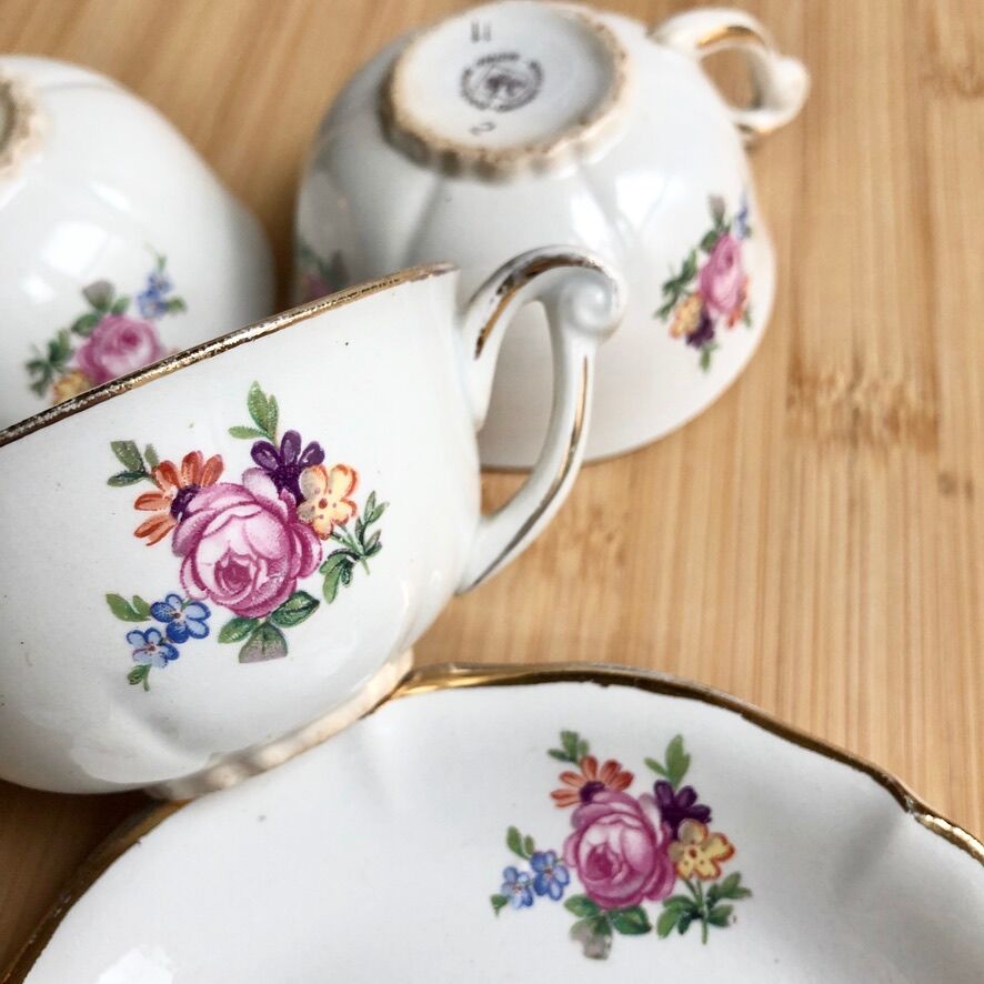 Vintage Saint-Amand Trio Cups