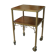 Vintage 50s wooden and metal rolling side table