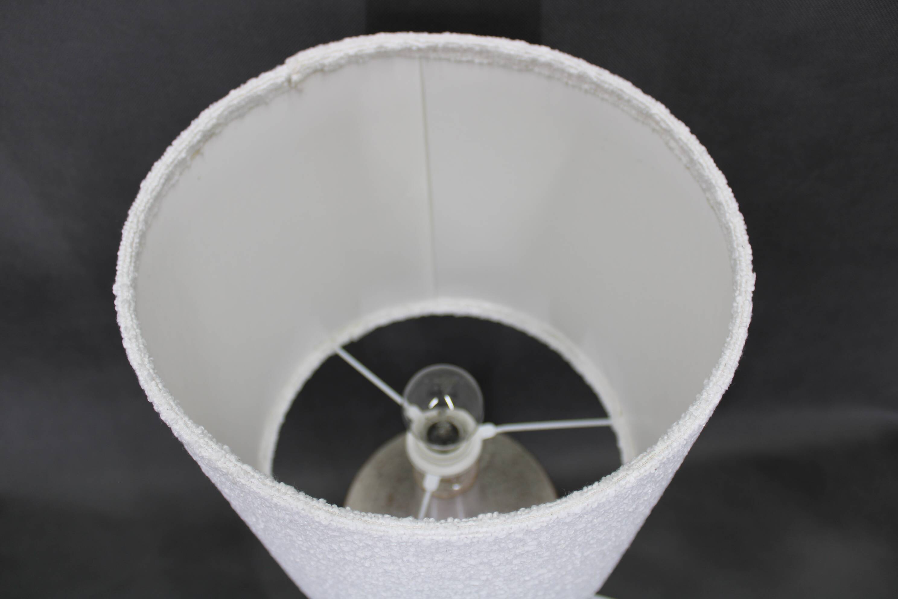 1970s Ceramic Table Lamp from Axella with Fabric Lampshade, Denmark