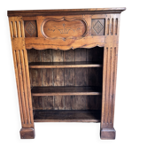 fireplace mantel transformed into a bookshelf