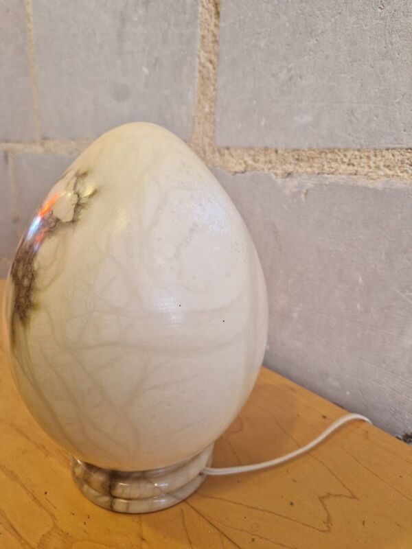 Lampe en forme d'œuf en albatre