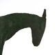 Sculpture of a dark green patinated metal horse, 1980s.