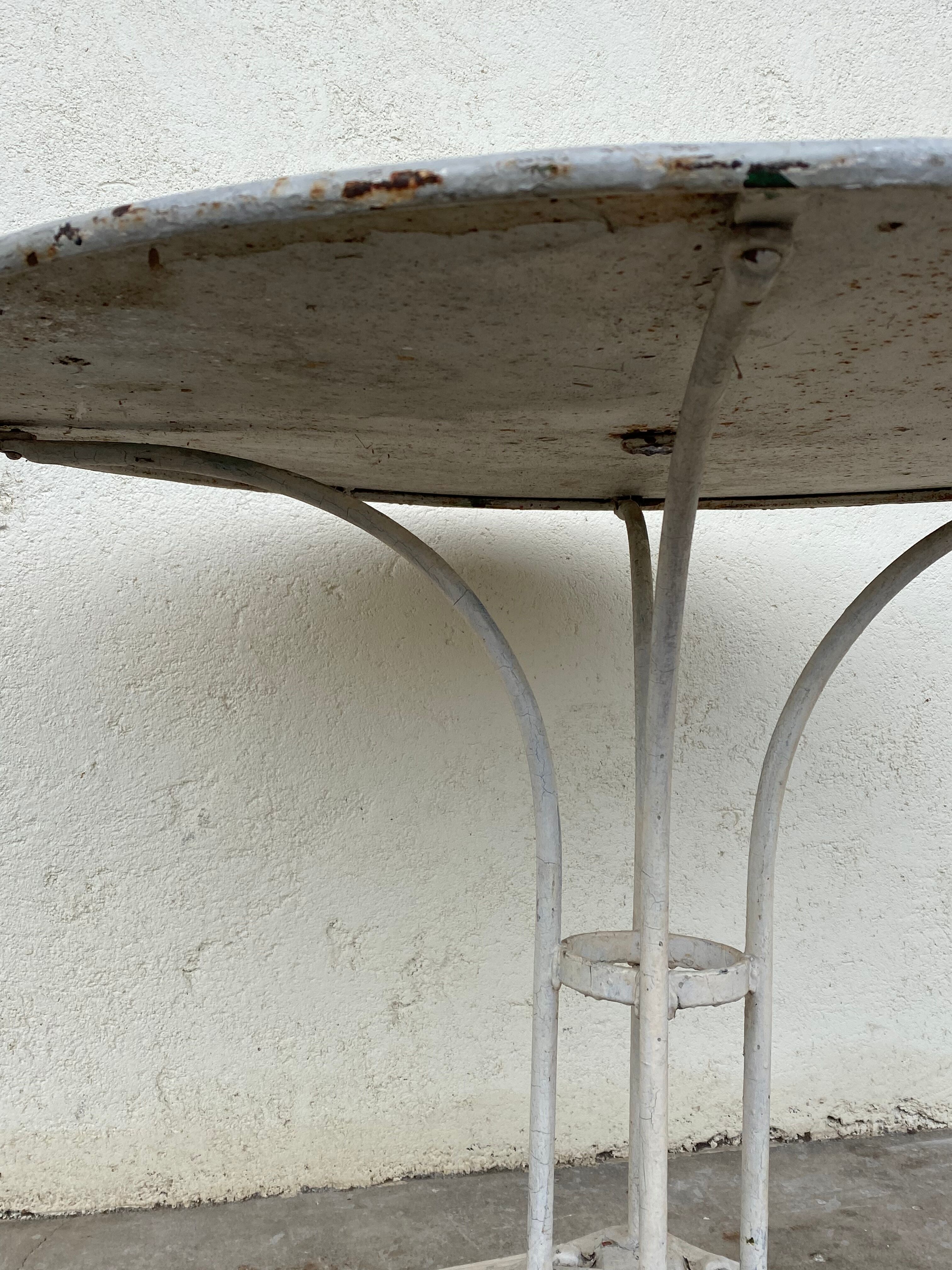 Wrought iron garden table