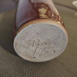 Bouteille en grès émaillé signée Pépin
