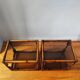 Pair of vintage 70/80s bedside tables and sofa ends