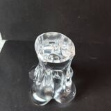 Bayel crystal vase – floral pattern – French glassware