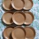 9 flat plates in Sarreguemines stoneware